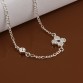Fresh Style Floral Rhinestone Embellished Solid Color Hollow Out Women's Anklet