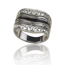 Chic Rhinestone Inlaid Ring For Men